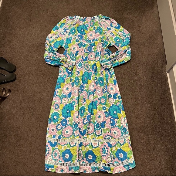 Dodo Bar Or Floral Boho Long Sleeve Maxi Dress - Picture 4 of 10